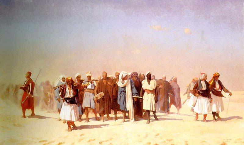 Jean-Leon Gerome Egyptian Recruits Crossing the Desert Germany oil painting art